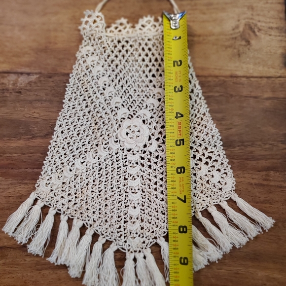 ** SOLD ** Antique/Victorian hand made crocheted bag - Bridal bag - Picture 4 of 8